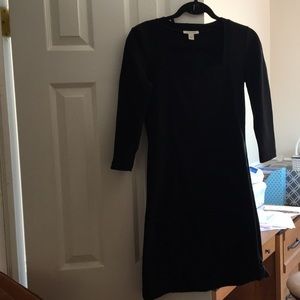 Boston Proper little black dress boat neck